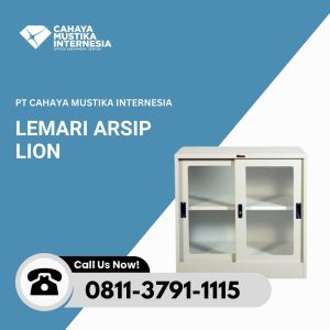 Lemari Arsip Besi Pintu Kaca Lion L 31K
