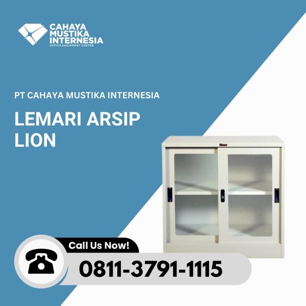 Lemari Arsip Besi Pintu Kaca Lion L 31K