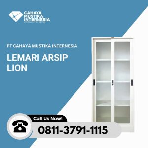 Lemari Arsip Sliding Kaca Lion L 33AK