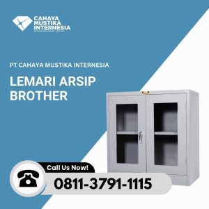Lemari Arsip Pintu Ayun kaca Brother B-206G