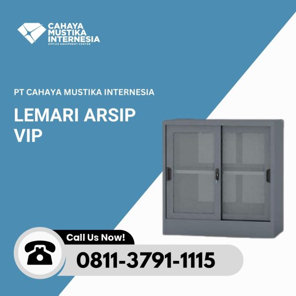 Lemari Arsip Sliding Kaca VIP V-601