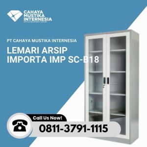 Lemari Arsip 2 Pintu Kaca Importa IMP SC-B18 Light