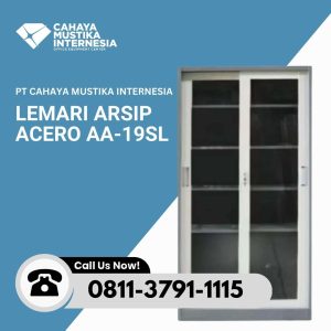 Lemari Arsip 2 Pintu Kaca Acero AA-19SL