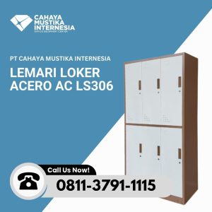 Lemari Locker Besi 6 Pintu Acero AC LS306